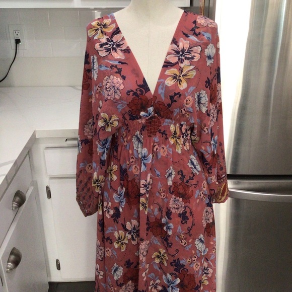 MISA Los Angeles Bardot floral maxi Dress XS - Picture 2 of 11